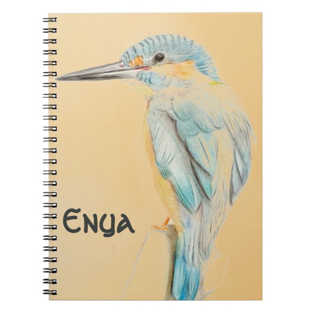 Cuaderno Nombre personalizado Bella Bird Notebook (Frente)