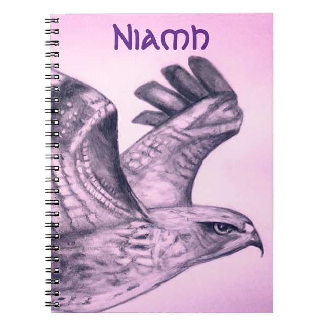 Cuaderno Nombre personalizado Bella Bird Notebook (Frente)
