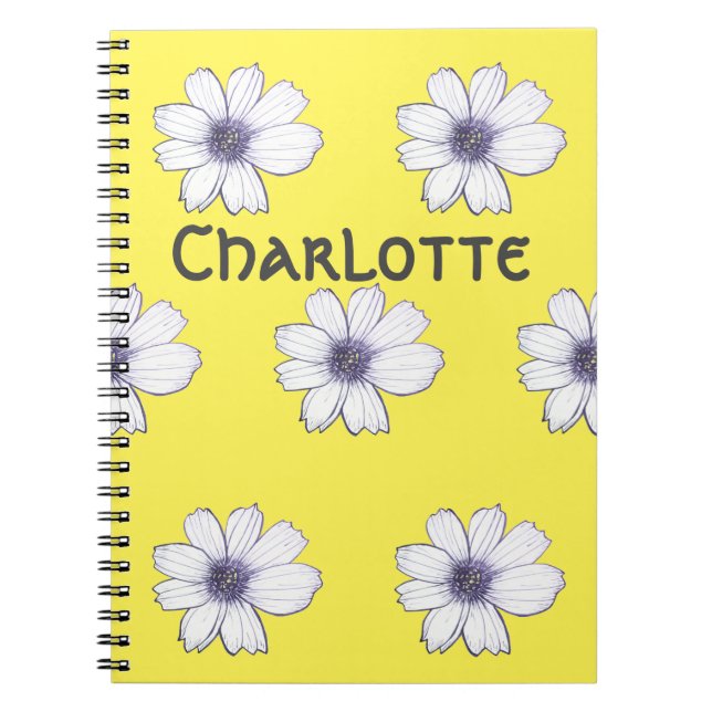 Cuaderno Nombre personalizado Bella computadora portátil de (Frente)