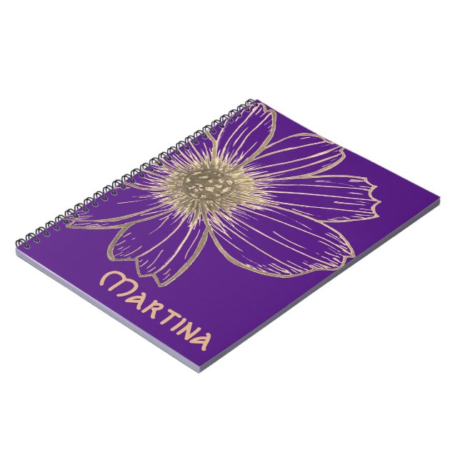 Cuaderno Nombre personalizado Bella computadora portátil de (Lado Izquierdo)