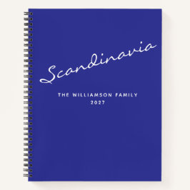 Cuaderno Nombre personalizado: Blue Destination Travel Jour