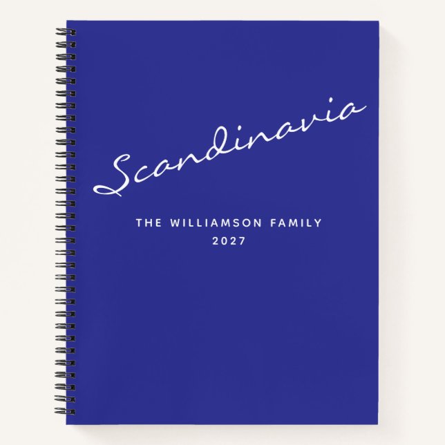 Cuaderno Nombre personalizado: Blue Destination Travel Jour (Anverso)