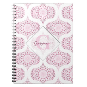 Cuaderno Nombre personalizado Bonito rosa 70 Confetti Lace 