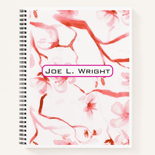 Cuaderno Nombre personalizado botánico personalizado (Anverso)