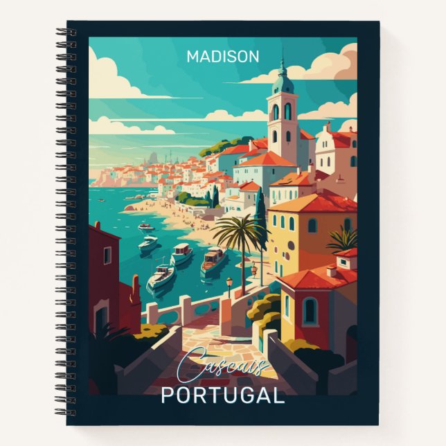 Cuaderno Nombre personalizado Cascais Portugal (Anverso)