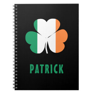 Cuaderno Nombre personalizado Celtic Ireland Shamrock Irish