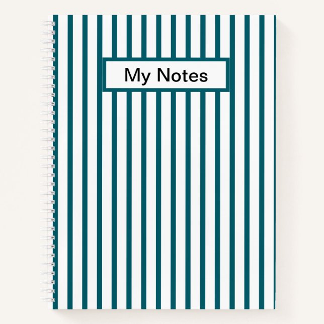 Cuaderno Nombre personalizado clásico moderno banda Verde a (Anverso)