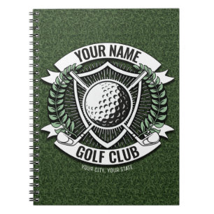 Cuaderno NOMBRE personalizado Club de Golf Golf Club Turf C