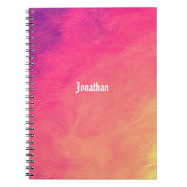 Cuaderno Nombre personalizado color abstracto