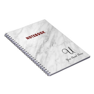 Cuaderno Nombre personalizado con toque profesional Mármol