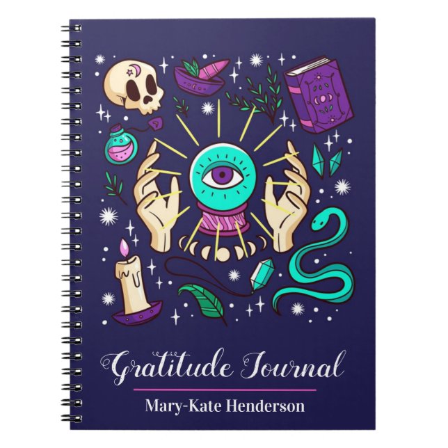 Cuaderno Nombre personalizado Contador de fortuna de la ind (Frente)