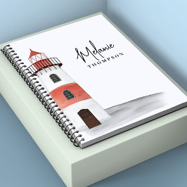 Cuaderno Nombre personalizado de acuarela Nautical