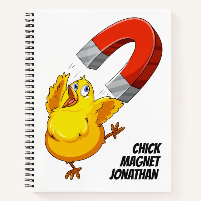 Cuaderno Nombre personalizado de Chick Magnet (Anverso)