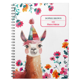 Cuaderno Nombre personalizado de floral rosa de lama cúpula