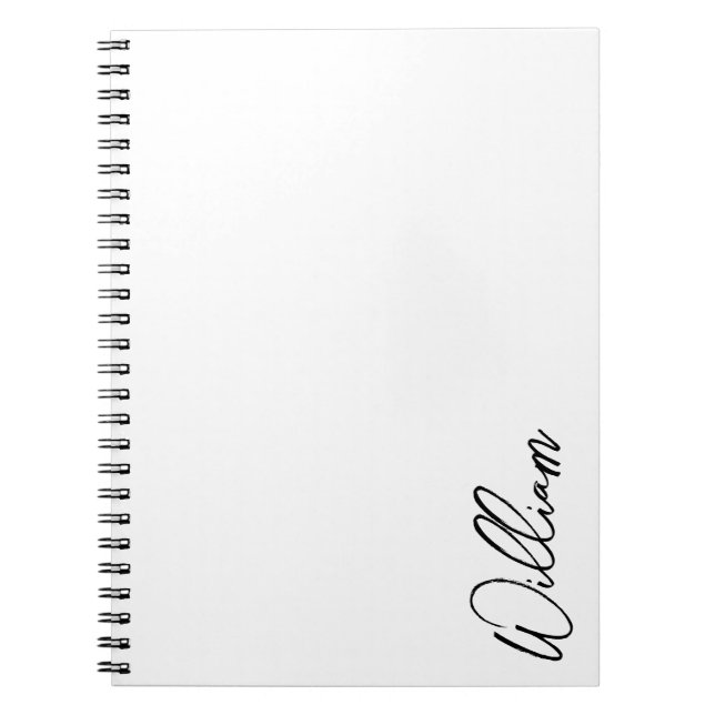 Cuaderno Nombre personalizado de guión moderno (Frente)