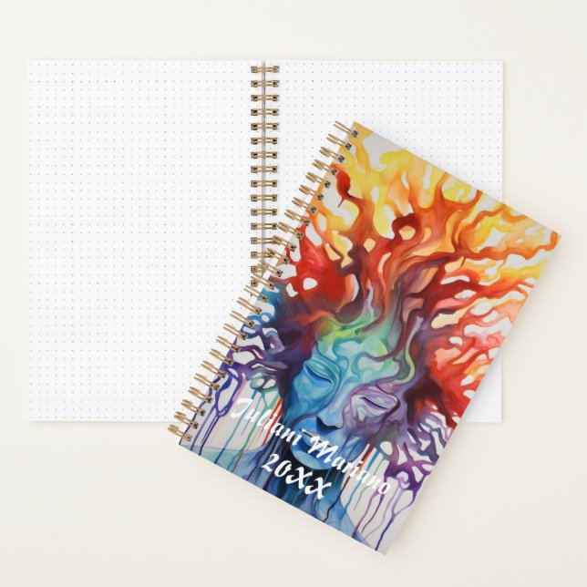 Cuaderno Nombre personalizado de incendio y agua (Interior)