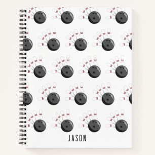 Cuaderno Nombre personalizado de la bolera de personalizado
