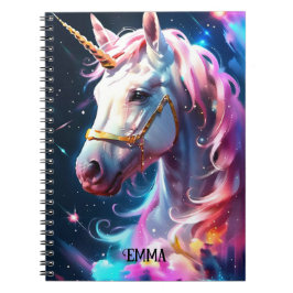 Cuaderno Nombre personalizado de la cabeza de nido arcoiris