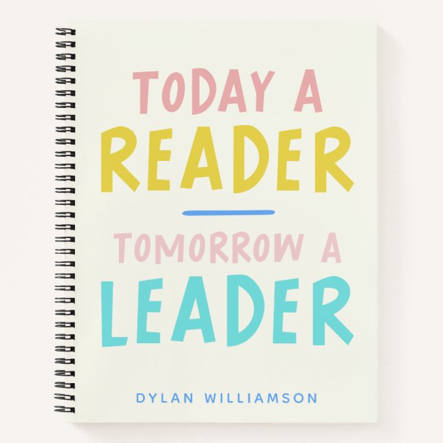 Cuaderno Nombre personalizado de la cita de lectura del pro (Anverso)