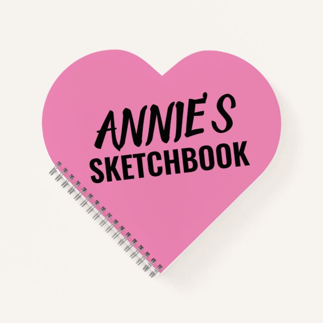 CUADERNO NOMBRE PERSONALIZADO DE LA FORMA DEL CORAZÓN DE SK (Anverso)