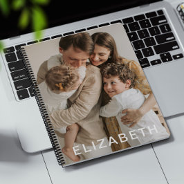 Cuaderno nombre personalizado de la foto del personalizado