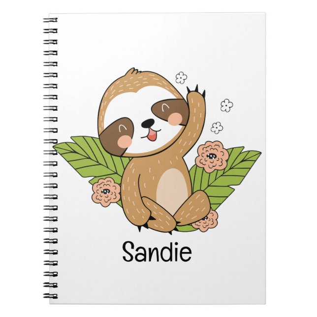 Cuaderno Nombre personalizado de la ranura para bebé (Frente)