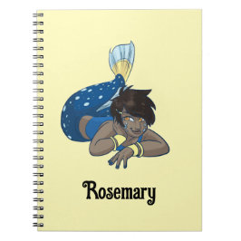 Cuaderno Nombre personalizado de Lady mermaid