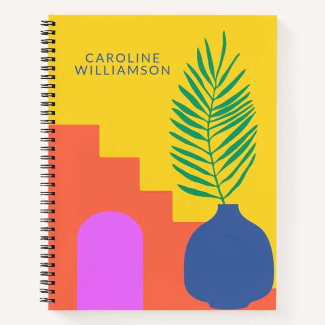 Cuaderno Nombre personalizado de las formas botánicas capri (Anverso)