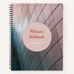 Cuaderno Nombre Personalizado de Letra Geométrica Moderna