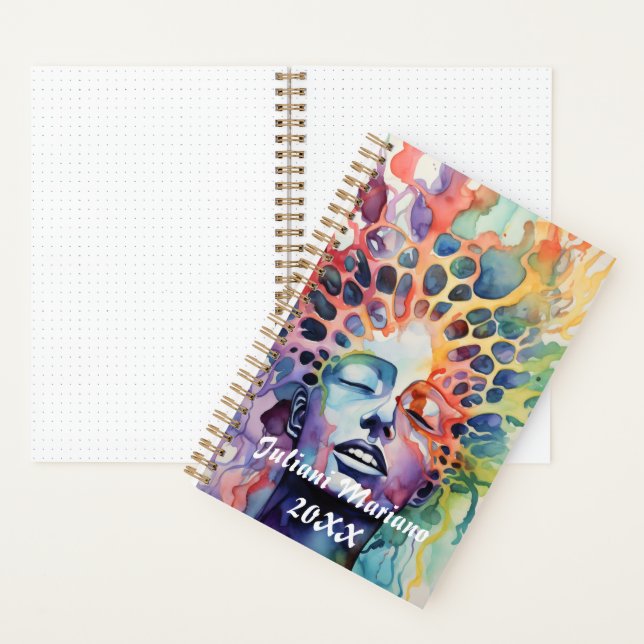 Cuaderno Nombre personalizado de límites borrosos (Interior)