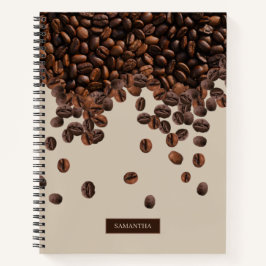 Cuaderno Nombre personalizado de los granos de café