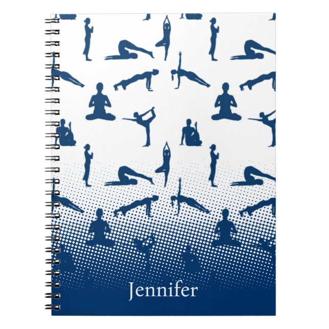 Cuaderno Nombre personalizado de los polos de yoga (Frente)