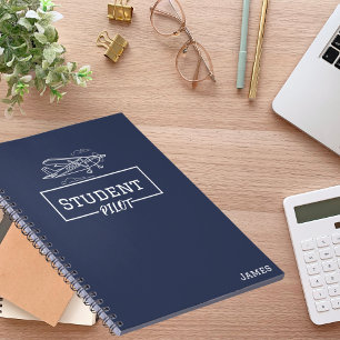 Cuaderno Nombre personalizado de nubes de avión de Cessna p