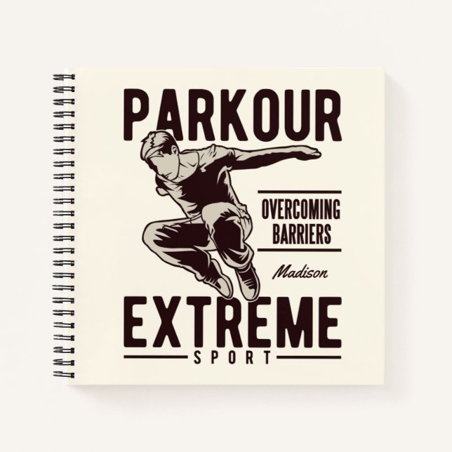 Cuaderno Nombre personalizado de PARKOUR (Anverso)