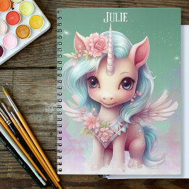 Cuaderno Nombre personalizado de Unicorn
