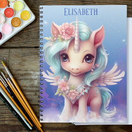 Cuaderno Nombre personalizado de Unicorn