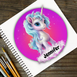Cuaderno Nombre personalizado de Unicornio
