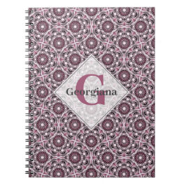 Cuaderno Nombre personalizado Deco Dusky Rosa cerezo Blosso