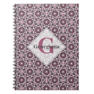Cuaderno Nombre personalizado Deco Dusky Rosa cerezo Blosso