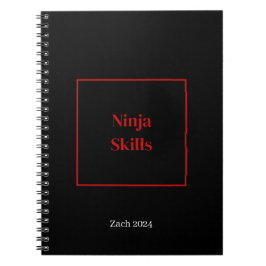 Cuaderno Nombre personalizado del bloc de notas Ninja Skill