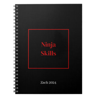 Cuaderno Nombre personalizado del bloc de notas Ninja Skill