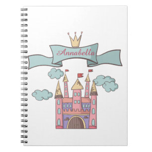 Cuaderno Nombre personalizado del castillo de princesas de