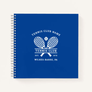 Cuaderno Nombre personalizado del club de tenis de césped e