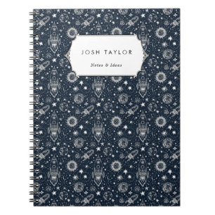 Cuaderno Nombre personalizado del cohete de Space Science S
