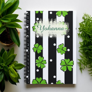 Cuaderno Nombre personalizado del Día de San Patricio, fran