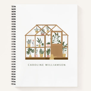 Cuaderno Nombre personalizado del Ilustracion de invernader