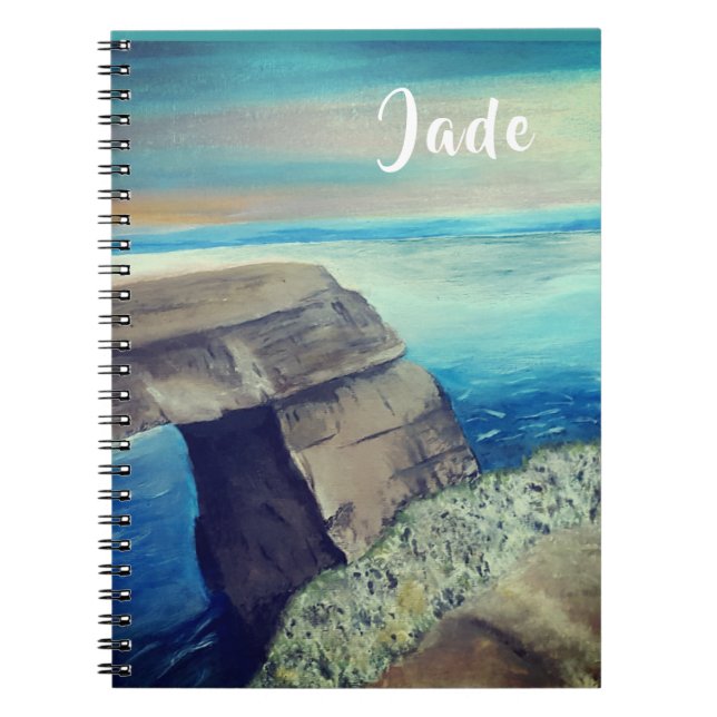 Cuaderno Nombre personalizado del paisaje mediterráneo (Frente)