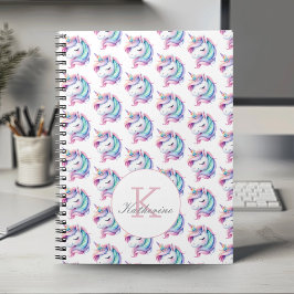 Cuaderno Nombre personalizado del patrón de color de agua d