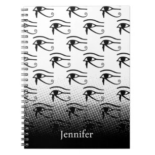 Cuaderno Nombre Personalizado Del Patrón Ojo De Horus