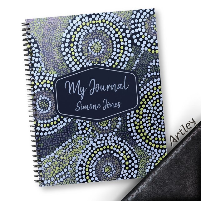 Cuaderno Nombre personalizado del punto de punto de arte mo (Subido por el creador)